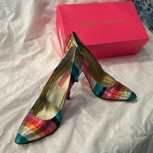 Betsey Johnson Vintage Chelsea multi colored Pumps 8B